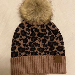 Cheetah print C.C beanie